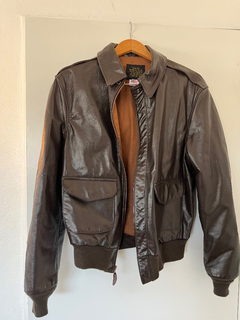 1978 Authentic Avirex Limited A-2 Military Flight Leather Bomber Jacket USA Made